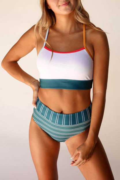 Sea Salt Atlantic Stripe Classic Midrise Bikini Set