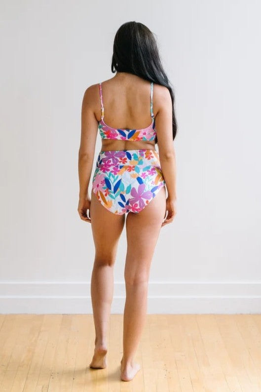 Multi-color Floral Print Bikini