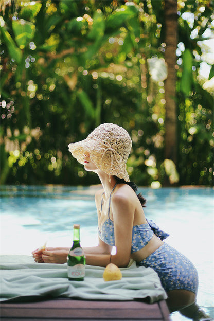 New Popular High-Waist Floral Bikini Swimsuit with Underwire