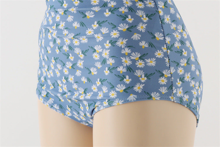 New Popular High-Waist Floral Bikini Swimsuit with Underwire