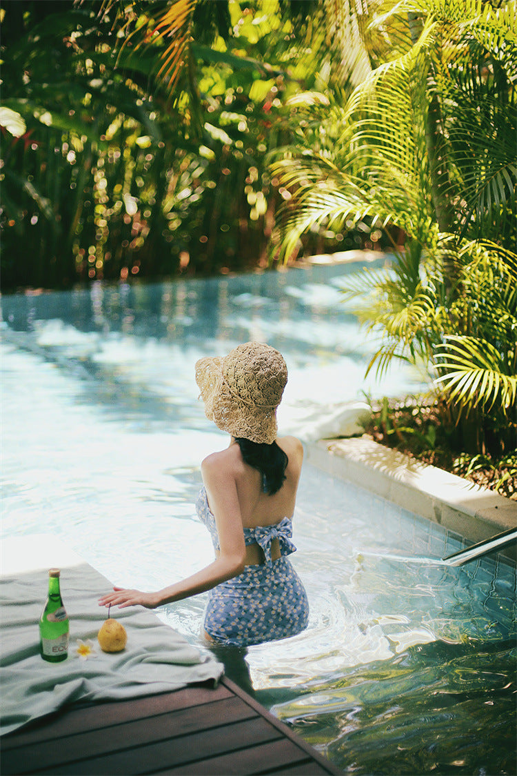 New Popular High-Waist Floral Bikini Swimsuit with Underwire