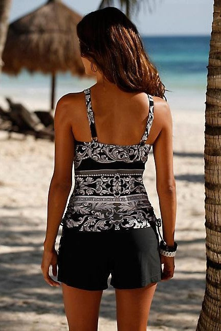 Baroque Printed Tankini Set